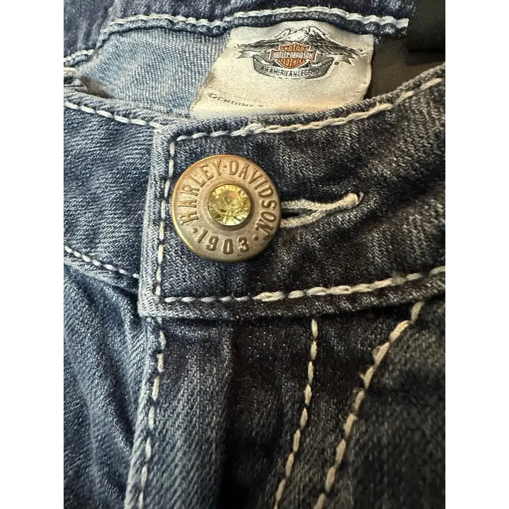 Authentic Harley-Davidson Women's Low Rise Boot Cut Jeans - Picture 8 of 11